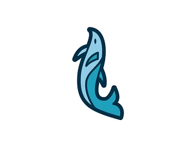 Dolphin 2d logo adobe illustrator design agency artwork brand identity clean work creative work custom logo digital artwork dribbble logo flat design graphic design icon logo logo design logo designer logos mark modern culture logo modern logo