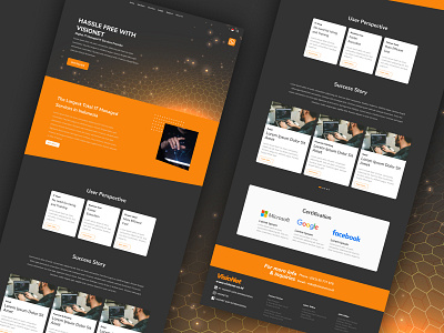 Design Concept for IT Service Company landing page ui design website