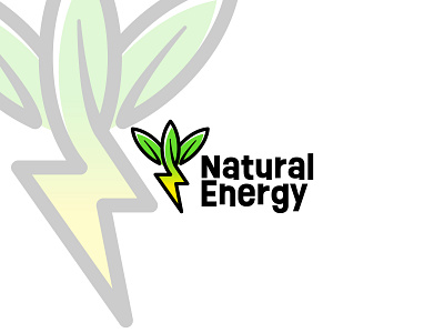 Nature Energy brand branding energy futuristic health identity illustration leaf lightning logo logo design logotype minimal minimalist modern nature power simple tree ui