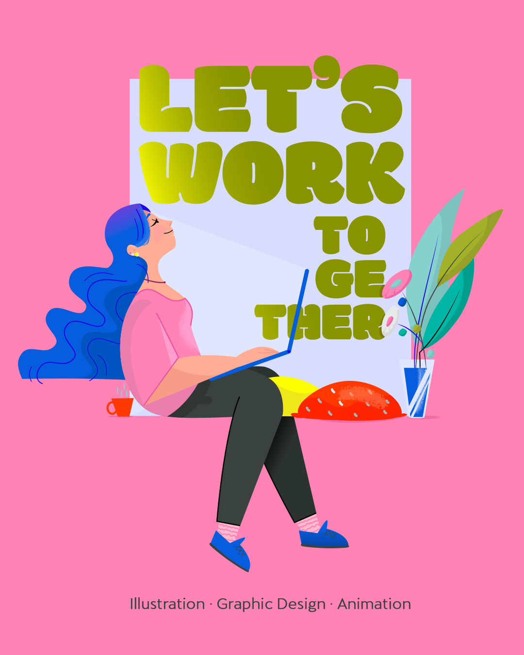Let's Work Together! available branding cv design editorial graphic design illustration illustrator resume vector work