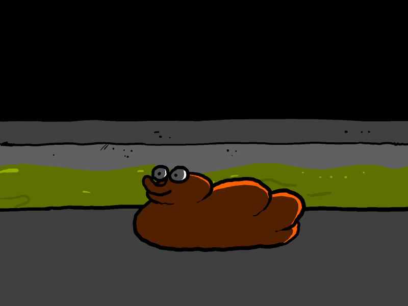 Down in the gutter canal dirty fly gutter light sewage shock worm