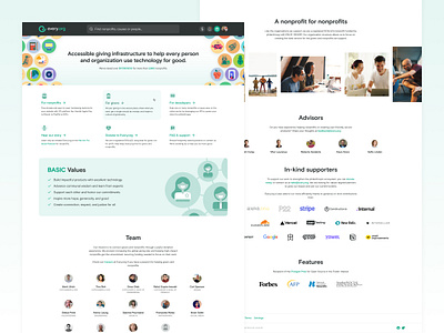 Every.org | About us about charity desktop donate donations nonprofit ui web