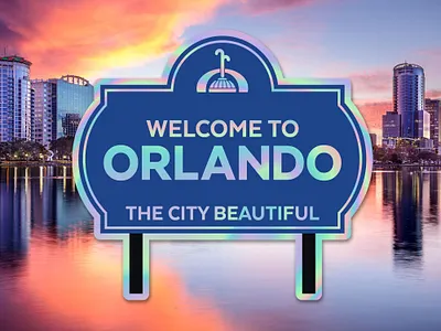 Welcome to Orlando decal florida graphic design orlando