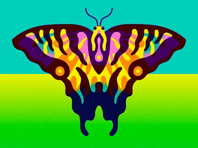 Eastern Tiger Swallowtail Butterfly animal butterfly gradient illustration texture