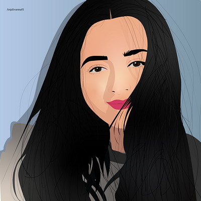 Vector art portrait of tejasswi prakash adobeillustrator design digitalart graphic design illustration vector vectorportrait