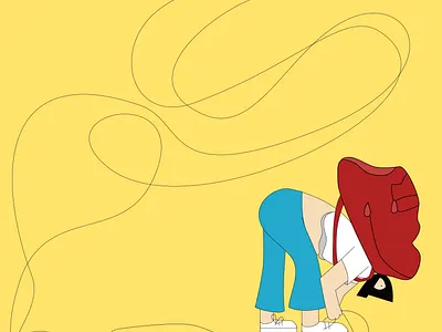 Everyday troubles bigbag character design everyday illustration shoes troubles