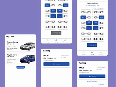 Office Parking Application car parking design mobile design parking ui ui design ux ux design