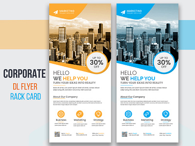 Corporate DL Flyer/ Rack Card branding businesscard design dlflyer flyer flyers graphic design illustration logo postcard rack rackcaard rackcards ui ux vector