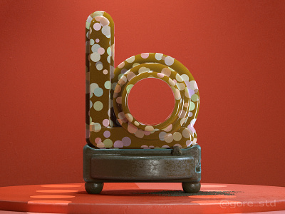 Diverse Letter B 3d 3d artist 3d lettering 3dfont 3dillustration 3dtype art direction c4d comtemporary type digital art diverse experimental type gore std redshift3d type