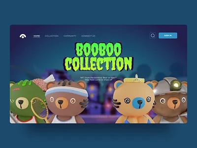 BooBoo Collection 3d app artwork branding design graphic design illustration logo motion graphics nft nft artist nft collection nft marketplace nftart nftartist nfts ui ux vector web