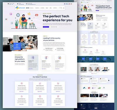 PythonLab - Tech Company Landing Page app branding it company landing page machine learning python software firm tech company trendy design typography ui ux vector web design web development