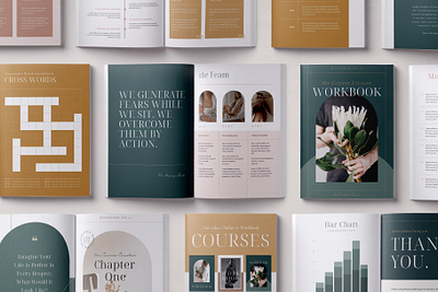 Course Creator Workbook Design canva course creator e book ebook indesign layout lead magnet masterclass template design workbook worksheet