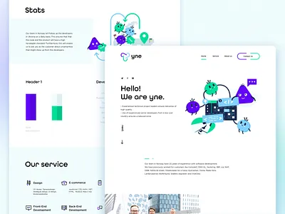 Website-Yne.no branding graphic design illustration ui vector