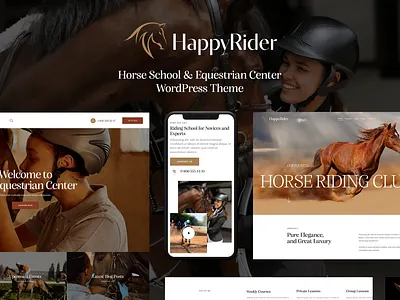 Happy Rider - Horse School & Equestrian Center WordPress Theme business logo web design webdesign wordpress wordpress theme wordpress themes