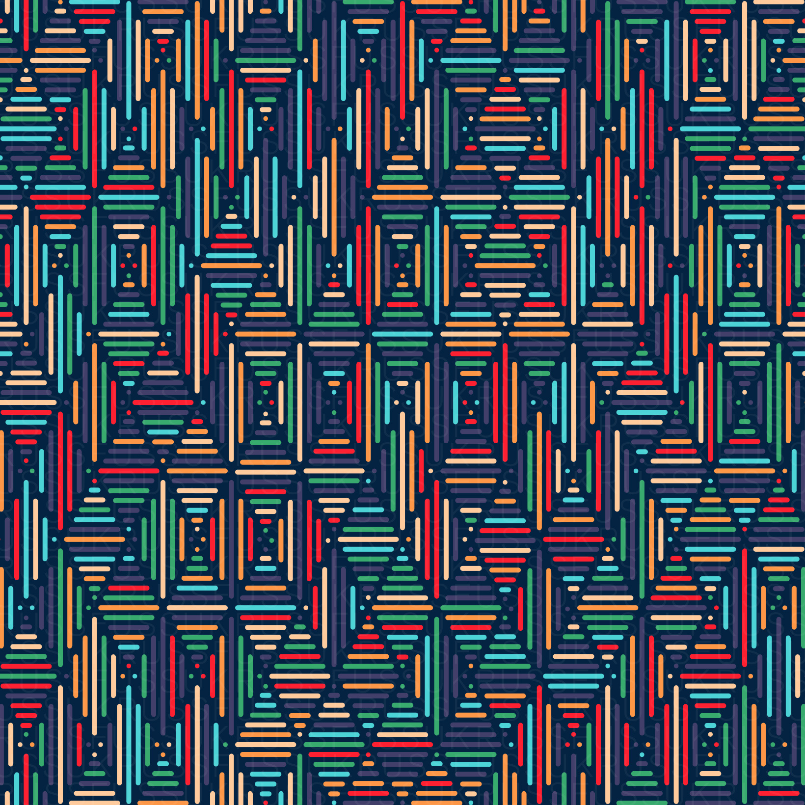Stitch digital art estampa generative geometric pattern pattern design vector