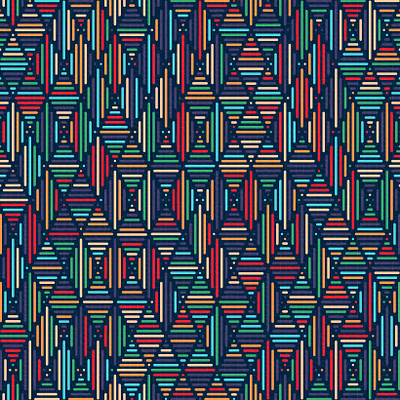 Stitch digital art estampa generative geometric pattern pattern design vector