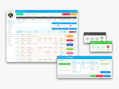 Support Tickets business management customer business invoicing management tool saas ui