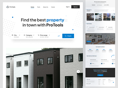 ProTools | Property Website apps behance design dribbble graphic design home house illustration property propertywebsite ui uidesign uiux ux uxdesign website