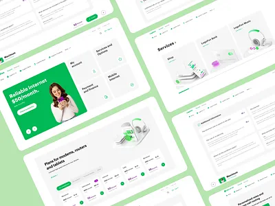 Visual concept for Telecom company 3d blender concept design illustration interface telecom ui uxui