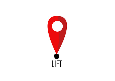 Lift hot air balloon logo graphic design logo