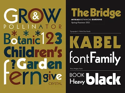 The Bridge: Type Family 1 botanical gardens garden green space magazine magazine design myriad botanical gardens okc oklahoma oklahoma city print design public park style guide style tile type typography