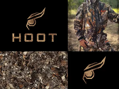 Hoot - Hunt Hoot logo design branding camo design graphic design hoot hunt hunting illustration logo pattern texas texture typography