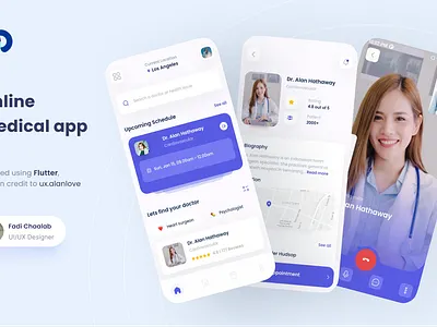 Online Medical App Flutter design flutter health mobile ui
