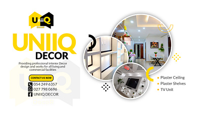 Uniiq Decor Banner - Interior Decor Banner Design branding graphic design