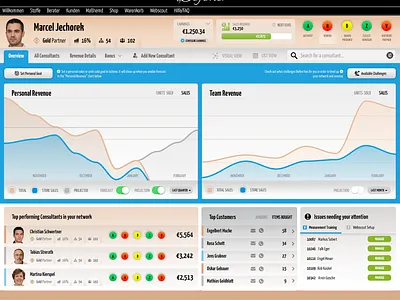 Befeni Consultants Dashboard app branding fashion graphs multi level marketing ui