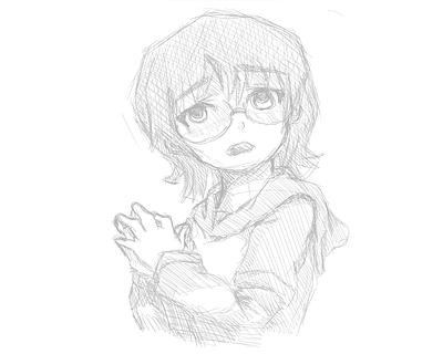 remake first draw anime cartoon girl illustration