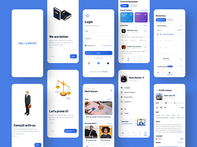 Halo Layer Mobile Apps Design branding design illustration lawyer logo mobile design mobileapps product product design ui ui ux ui design ui mobile uidesign uiux
