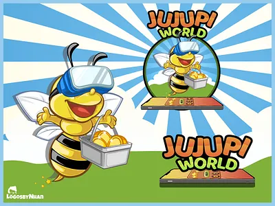 JUJUPI World - Online eCommerce App mascot logo app icon bee bee character cartoon cartoon character cartoon icon cartoon logo cartoon mascot character design design ecommerce illustration logo mascot mascot design mascot logo nft nft art vector art vector logo