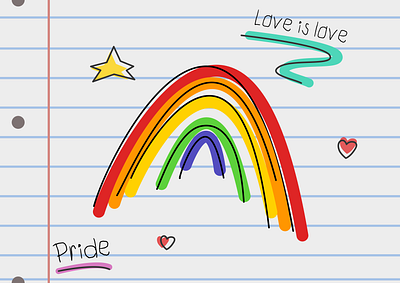 Pride drawing affinity designer design graphic design lgbtq love is love pride rainbow vector vector art