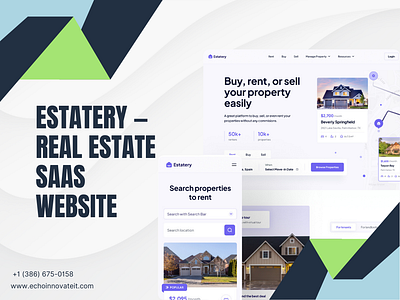 Estatery — Real Estate Saas Website branding graphic design ui