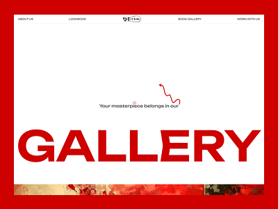 Gallery Website Landing Page Design copywiritng creative hero secion landing page design minimal design painting gallery uiux design