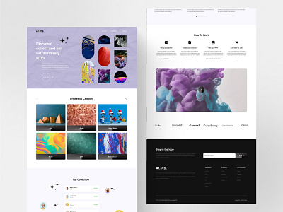 NFT Landing Page app branding cryoto design dribbble graphic design illustration landing page nft portfolio simple ui uix ux