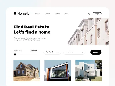 Web Design for Real Estate desin web modern figma modern web design real estate real estate ui real estate ux ui ux web web clean web design web design service web real estate website real estate