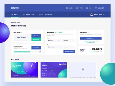 Cryptocurrency bitcoin branding coins crypto cryptocurrency design market trading ui uidesign userinterface wallet