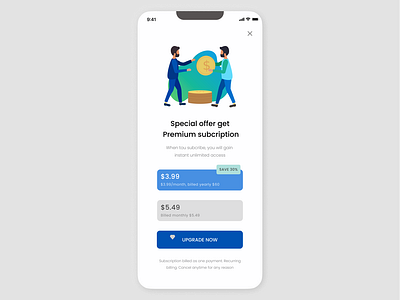 Daily UI - Special offer app application button dailyui design ios mobile mobile design offer phone product design special special offer subcribe subscription ui ui design ux ux design