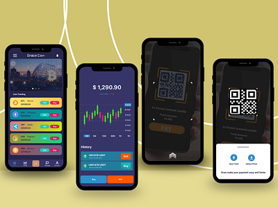 Cryptocurrency trading UI Design Interface branding graphic design ui