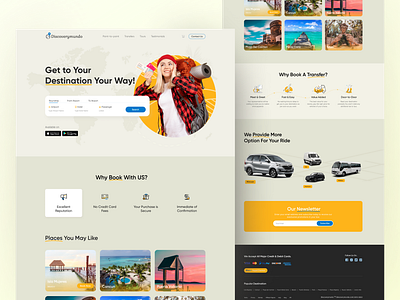 Travel agency Website design adventure branding cool destination discovery enjoy landing page location lovely redesign refresh travel travel agency uiux webdesign