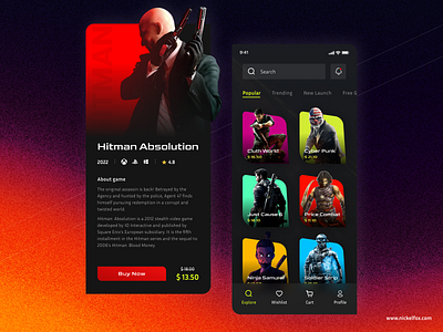 Game Store App action game adventure game app design buy design dribbble best shot game game design game store gaming app mobile mobile app play store purchase store trendy ui ux virtual gaming warrior game