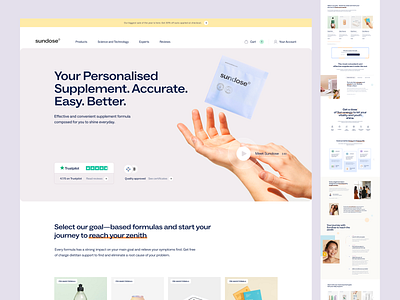Sundose° 2022 clean design dilemma ecommerce healthy minimalist pastel colors poland product shopping store sundose supplement trends ui ui design ui trends ux web design