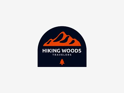 Mountain Logo branding design forest graphic design high hiking hill illustration logo logo design logoinspiration mountain orange mountain travel tree vector