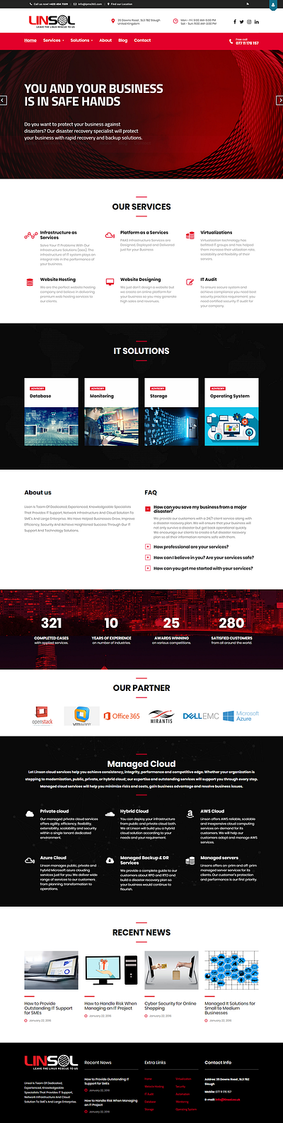 LINSOL ui web design