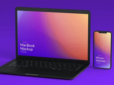 FREE Iphone and MacBook Promo Mockups branding chic clean design display graphic design illustration iphone macbook macbook promo minimal multiple onlineshop onlinestore presentation promo mockups realistic simple ui webpromo
