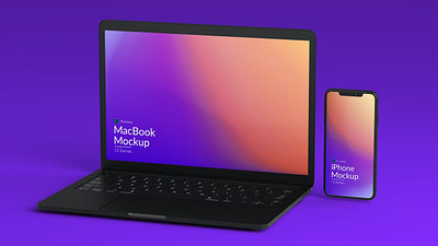 FREE Iphone and MacBook Promo Mockups branding chic clean design display graphic design illustration iphone macbook macbook promo minimal multiple onlineshop onlinestore presentation promo mockups realistic simple ui webpromo