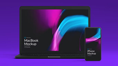 FREE Iphone and MacBook Promo Mockups branding chic device graphic design illustration iphone macbook macbook promo minimal mockup motion graphics multiple onlineshop onlinestore presentation promo mockups realistic simple ui webpromo