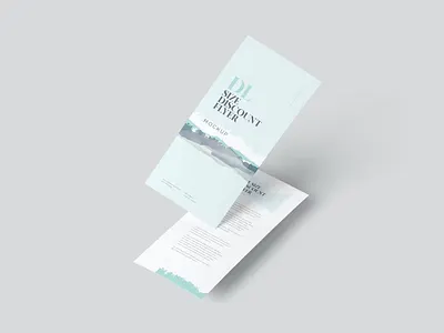 FREE DL Size Discount Flyer Mock-ups branding catalog clean design discount flyer flyer mock ups flyer mockup graphic design illustration indesign magazine mockup template motion graphics print printable psd mockups smart smart object template ui