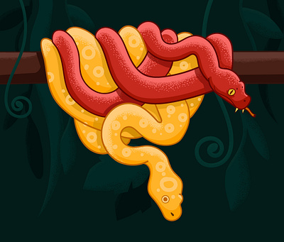 snakesss adobe illustration illustrator noise piton snakes